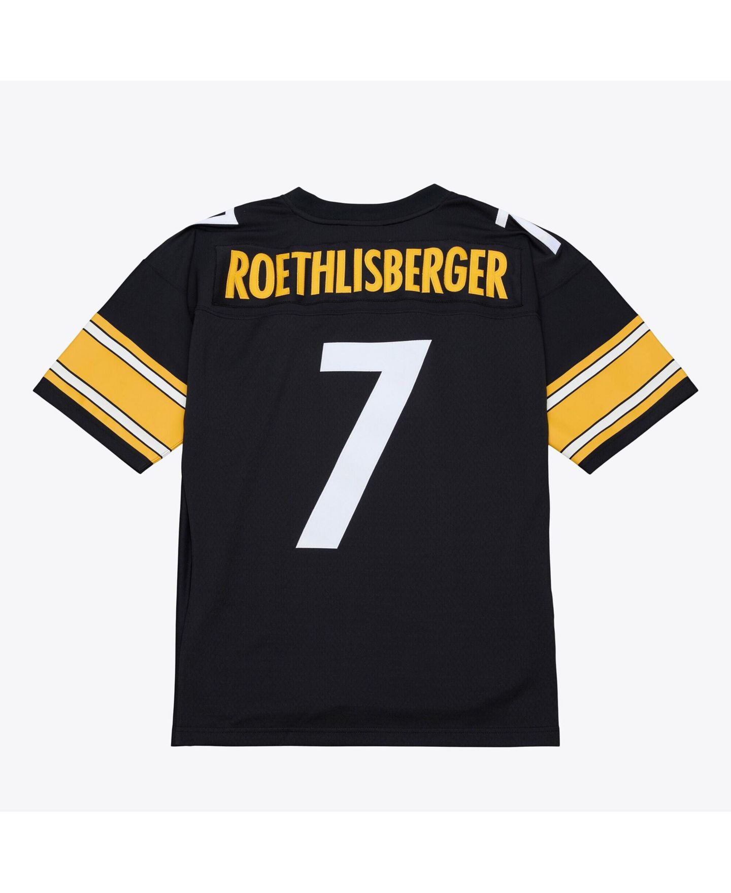 Мужской топ Mitchell & Ness Ben Roethlisberger Black Pittsburgh Steelers 2004 Big & Tall Legacy Retired Player Jersey — фото 2