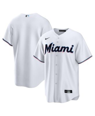 Men's White Miami Marlins Home Big & Tall Replica Jersey