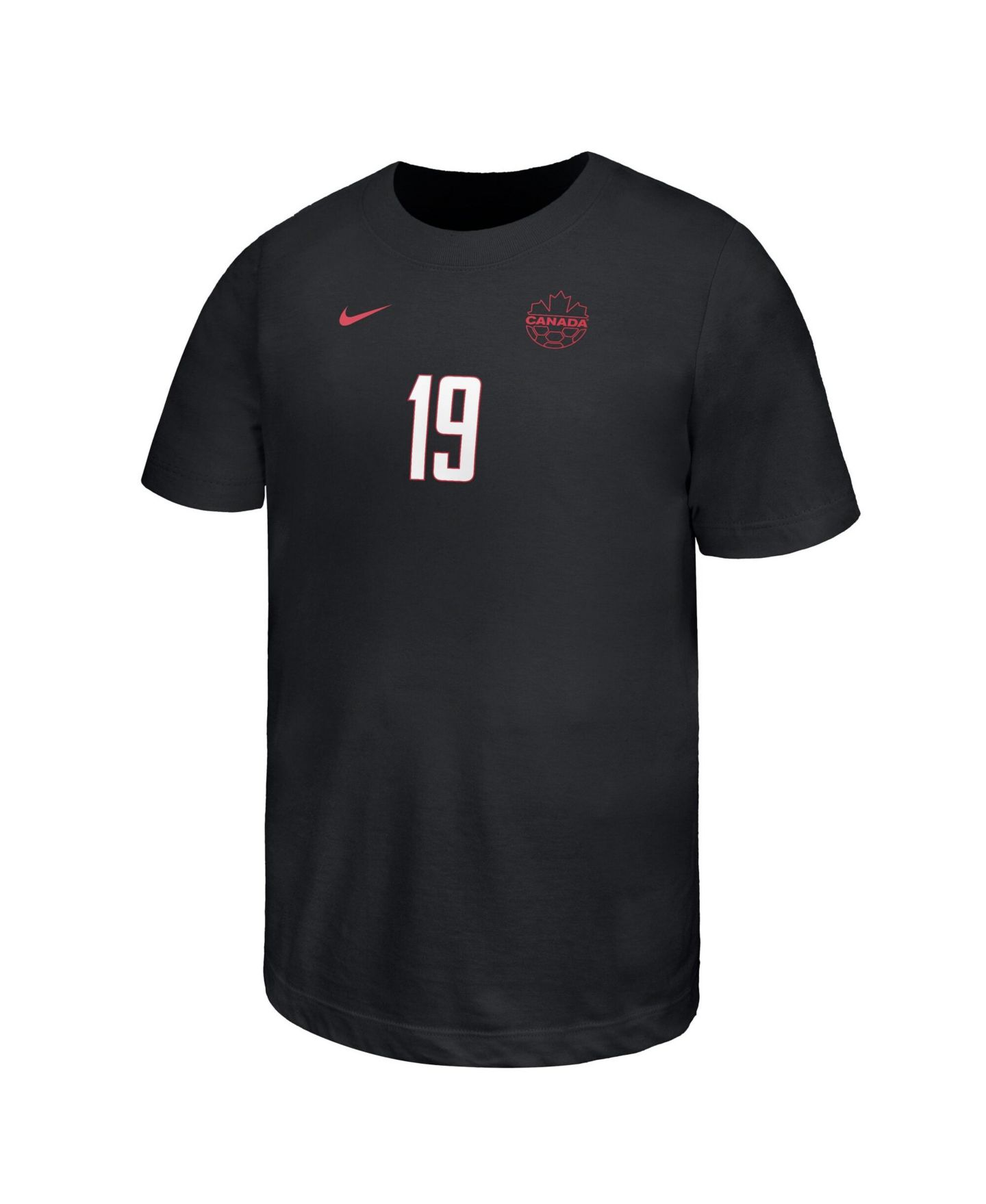 Детская футболка Nike Alphonso Davies Black Canada Soccer Away Player Name & Number — фото 2