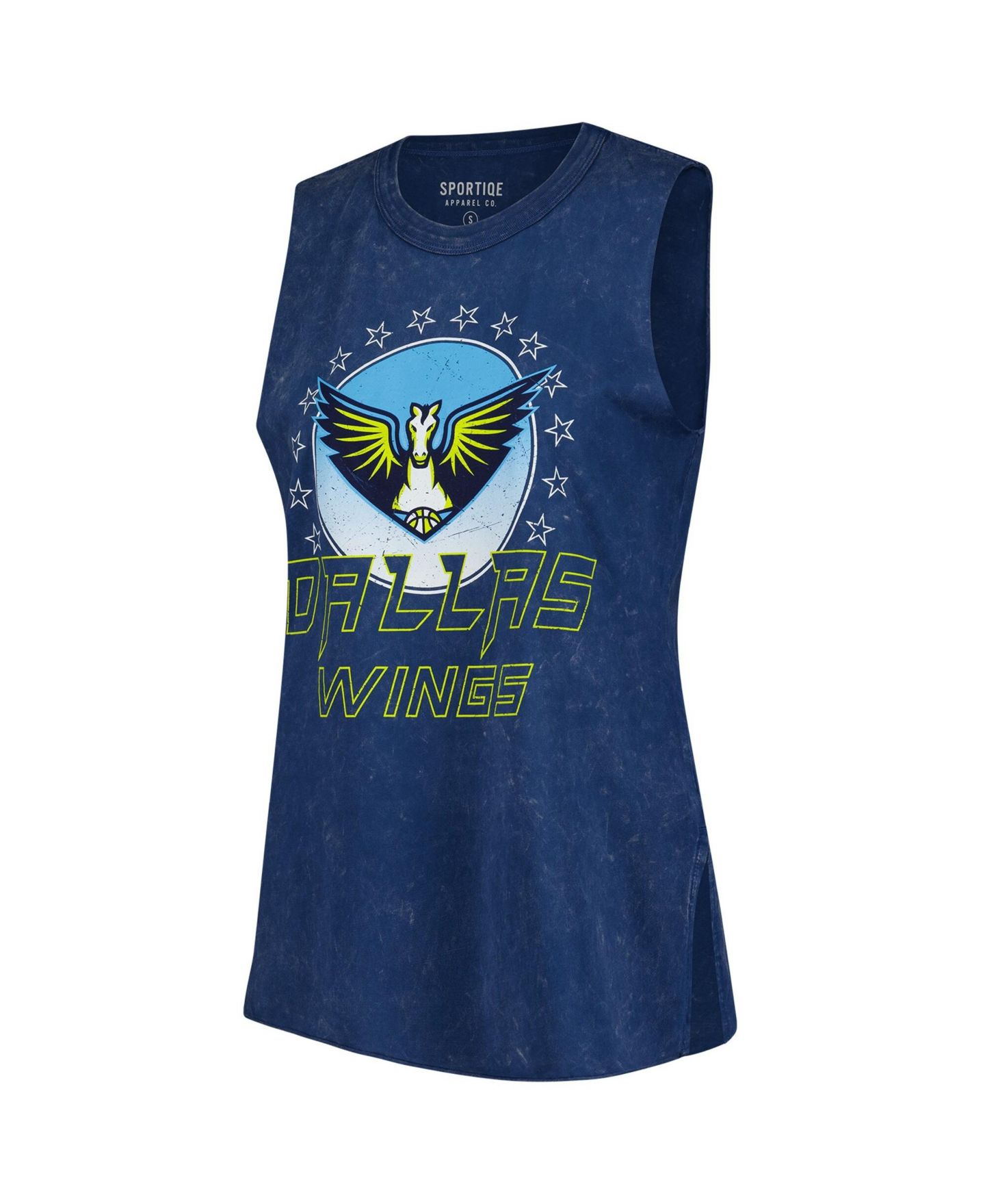 Женский топ Sportiqe Navy Dallas Wings Rock Roll Collection Turner Mineral Wash — фото 2