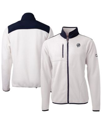 Men's White New York Yankees Cascade Eco Sherpa Fleece Full-Zip Jacket