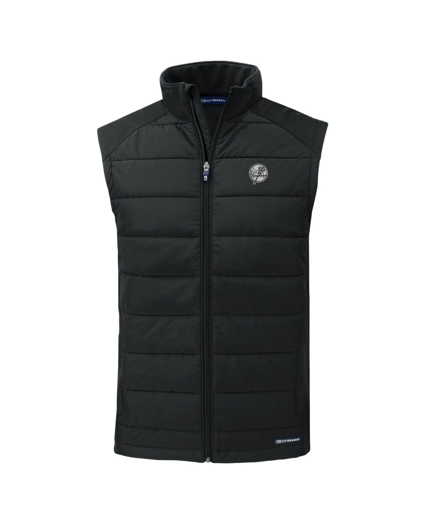 Мужской жилет Cutter & Buck Black New York Yankees Evoke Hybrid Eco Softshell Full-Zip Vest — фото 2