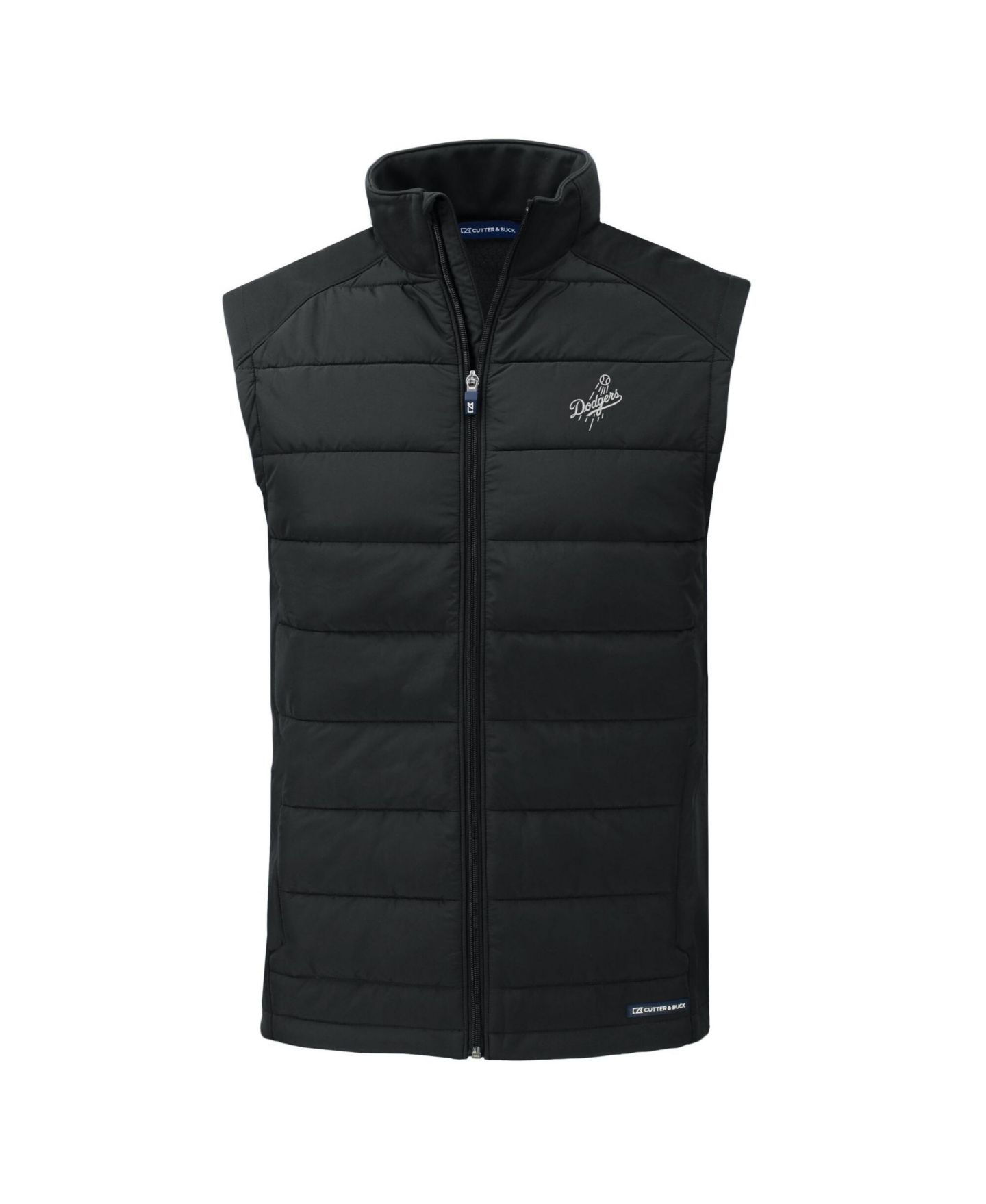 Мужской жилет Cutter & Buck Black Los Angeles Dodgers Evoke Hybrid Eco Softshell Full-Zip Vest — фото 2