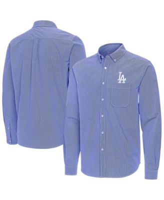 Men's Royal Los Angeles Dodgers Porter Woven Long Sleeve Button-Down Shirt