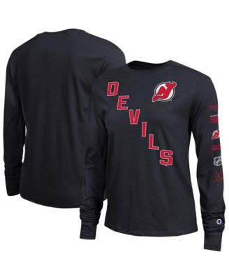 Women's Black New Jersey Devils 2-Hit Long Sleeve T-Shirt