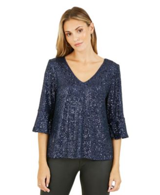 Women's Sequin Relaxed Fit Top