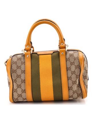 Small Vintage Web Boston Bag GG Canvas