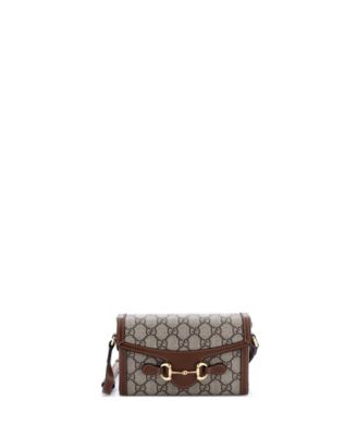Mini Horsebit 1955 Flap Crossbody Bag GG Coated Canvas