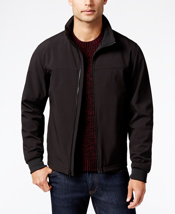 Perry Ellis Big and Tall Soft-Shell Zip-Front Jacket - Macy's