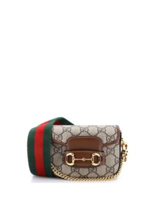Horsebit 1955 Flap Wallet with Strap GG Coated Canvas