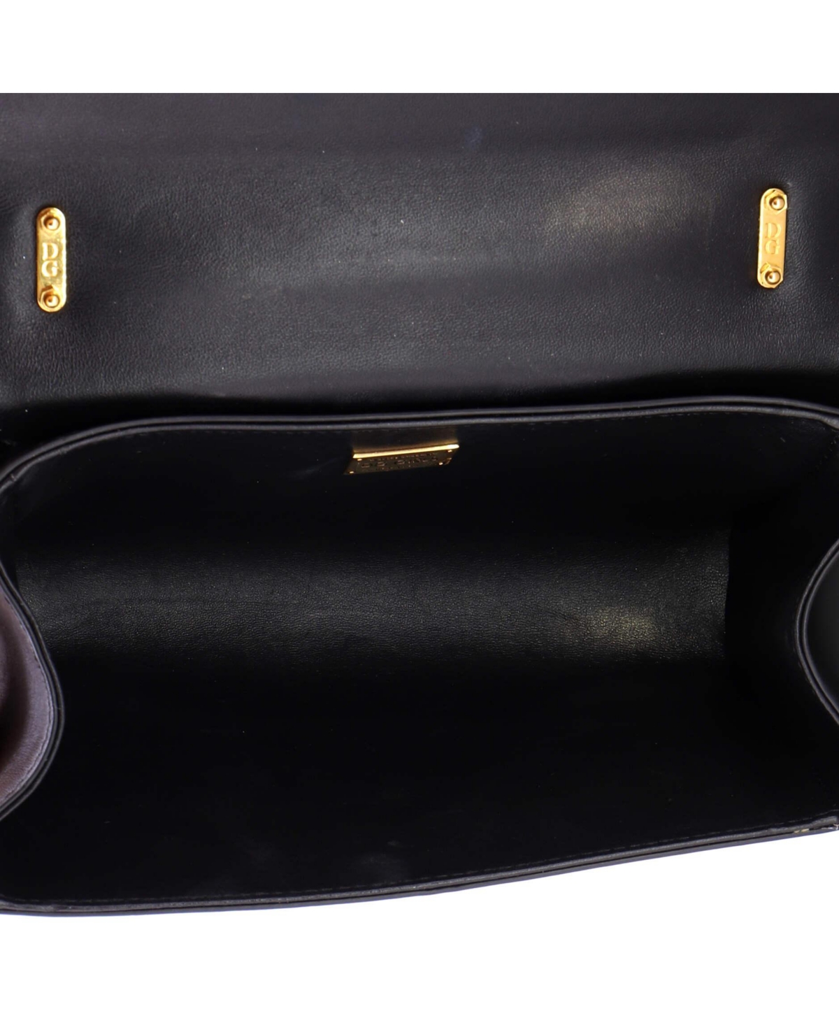 Pre-Owned Dolce & Gabbana Small Dg Girls Flap Bag Embellished Leather