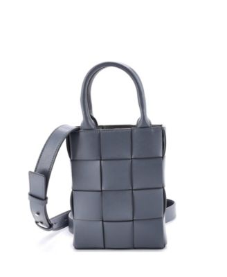 Mini Cassette Convertible Tote Maxi Intrecciato Leather
