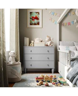 Small Kids 3-Drawer Wood Dresser Chest for Bedrooms
