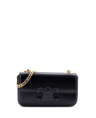 Small Triomphe Chain Shoulder Bag Leather