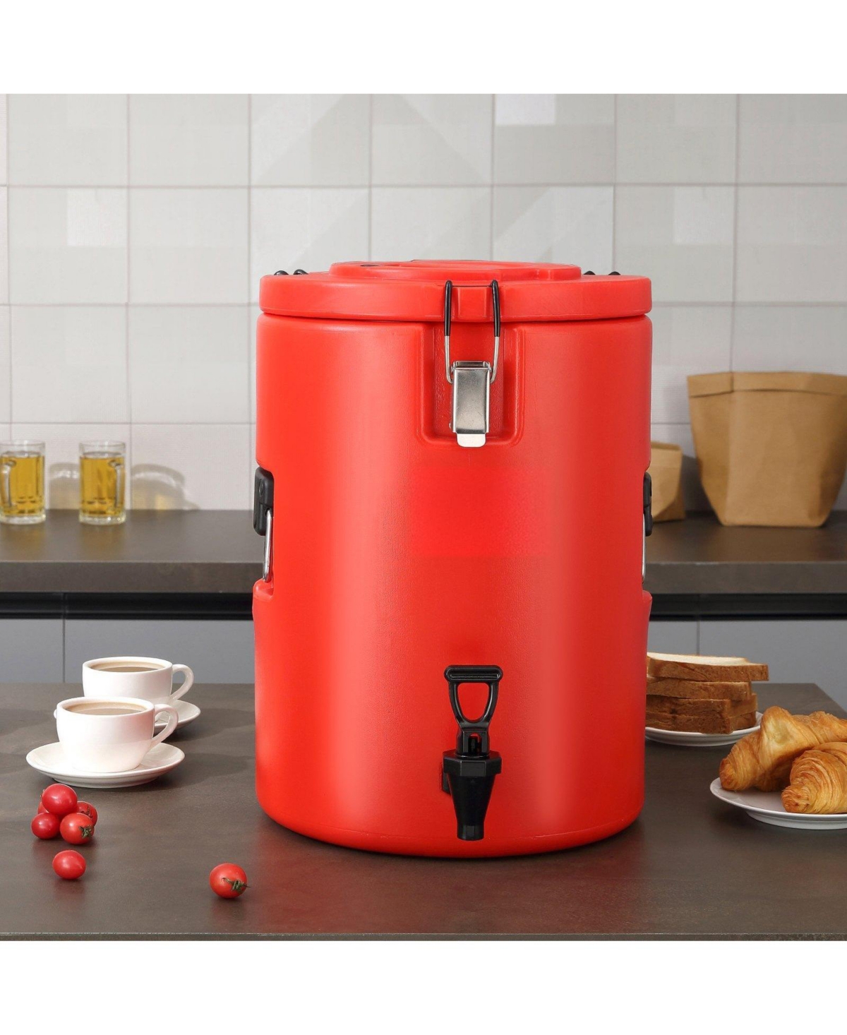 Cozito Stainless Steel Insulated Beverage Dispenser, 4.5 gal Thermal Drink Server with Spigot