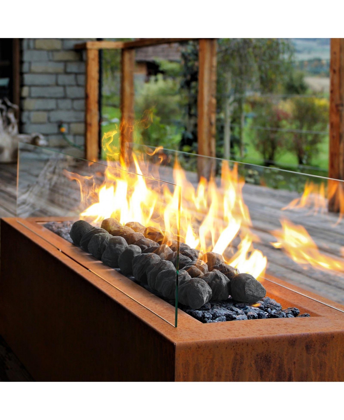 Cozito Lava Rocks, 1.2-2.0 inches 25-Piece Fire Stones for Propane Gas Fire Pits