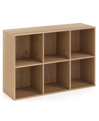 Modern 6-Cube Organizer Bookcase with Anti-Tip Hardware