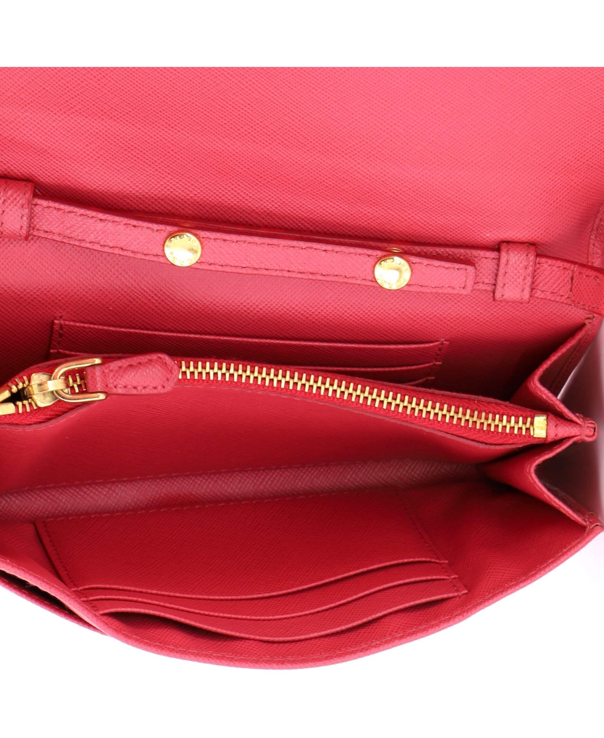 Pre-Owned Prada Small Wallet on Strap Saffiano Leather
