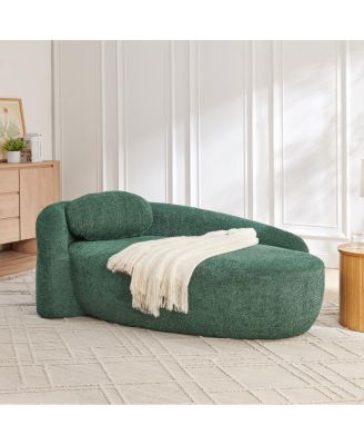 Modern Oval Single Lazy Sofa Chair with Pillow
