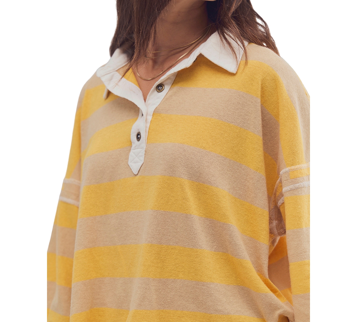 Free People Women's Auggie Collared Oversized T-Shirt