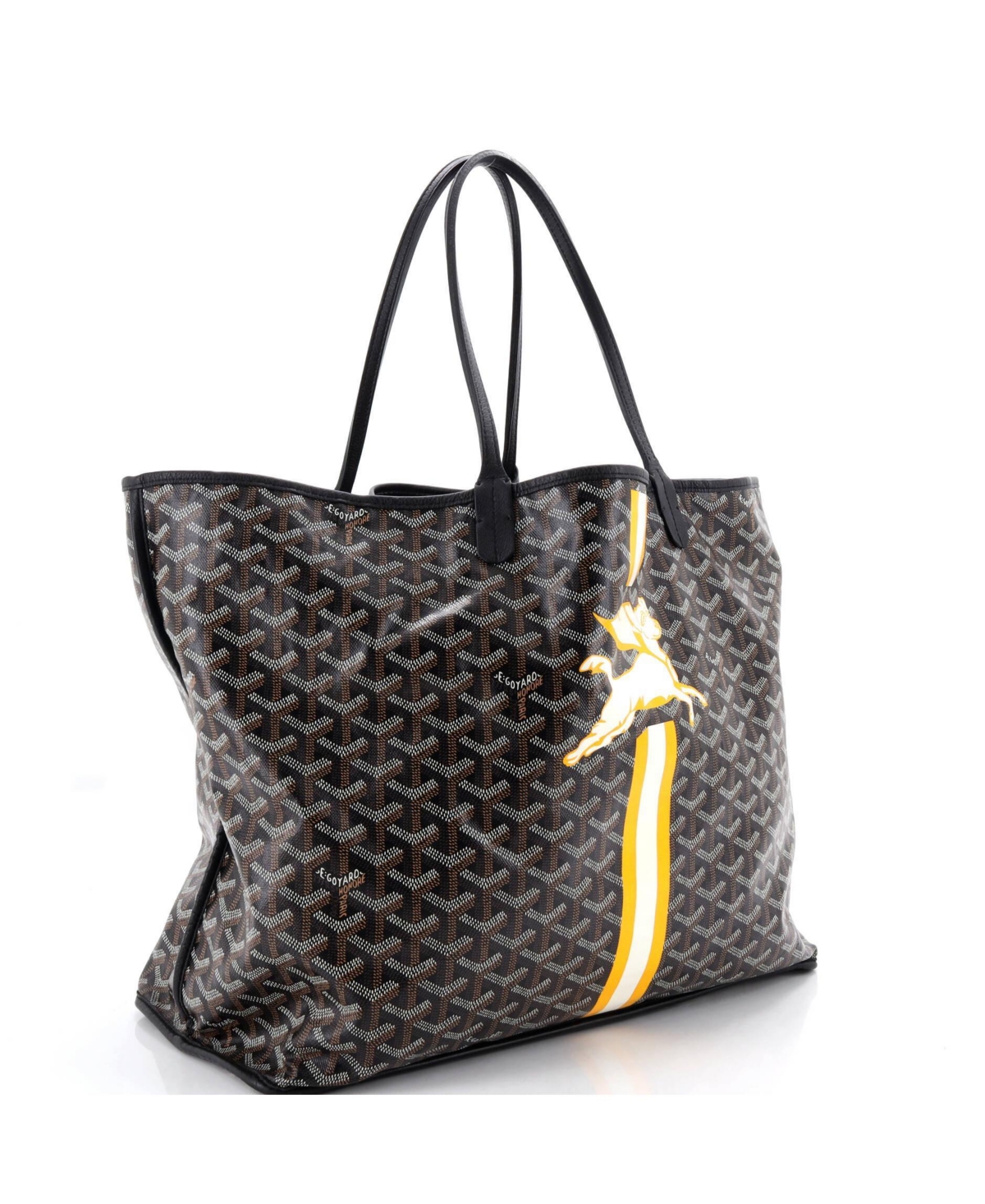 Pre-Owned Goyard Gm Anjou Reversible Tote Printed Coated Canvas