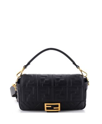 Medium Baguette NM Bag Zucca Embossed Leather