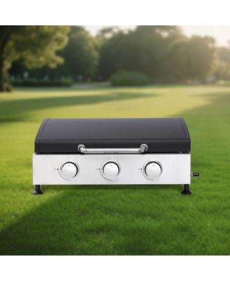 28,680 BTU 3-Burner Teppanyaki and Cast Iron Grill Combo Station