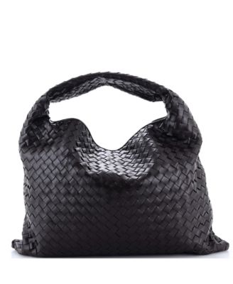 Large Hop Hobo Intrecciato Leather