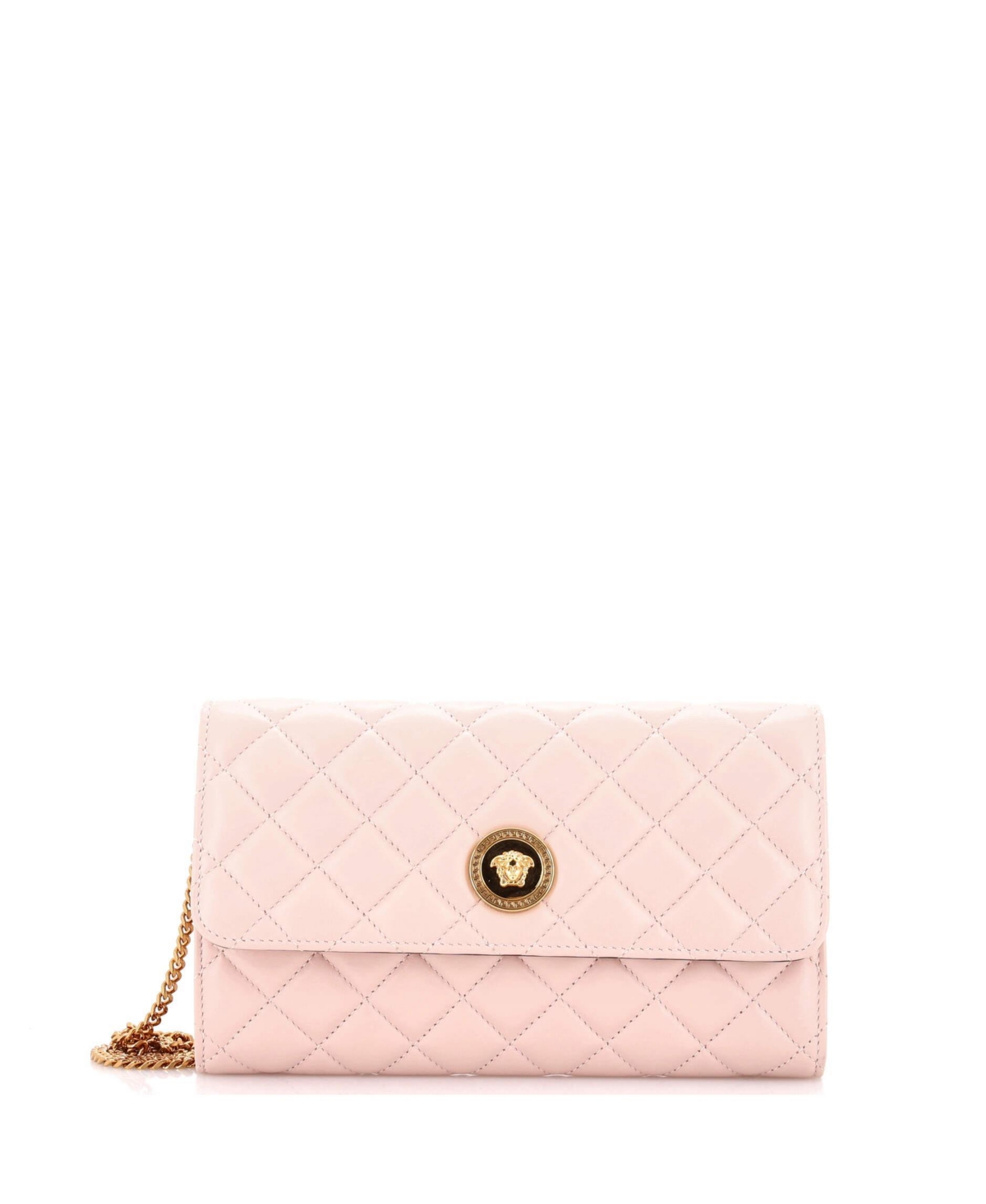 Pre-Owned Versace Icon Wallet on Chain Quilted Leather