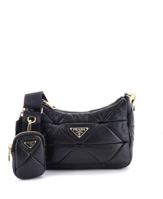 Small System Re-Edition Shoulder Bag Quilted Nappa Leather