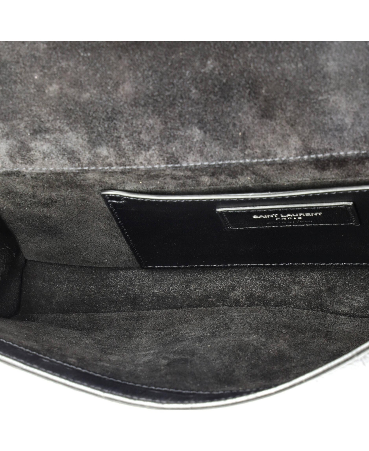 Pre-Owned Saint Laurent Long Classic Monogram Clutch Embossed Leather