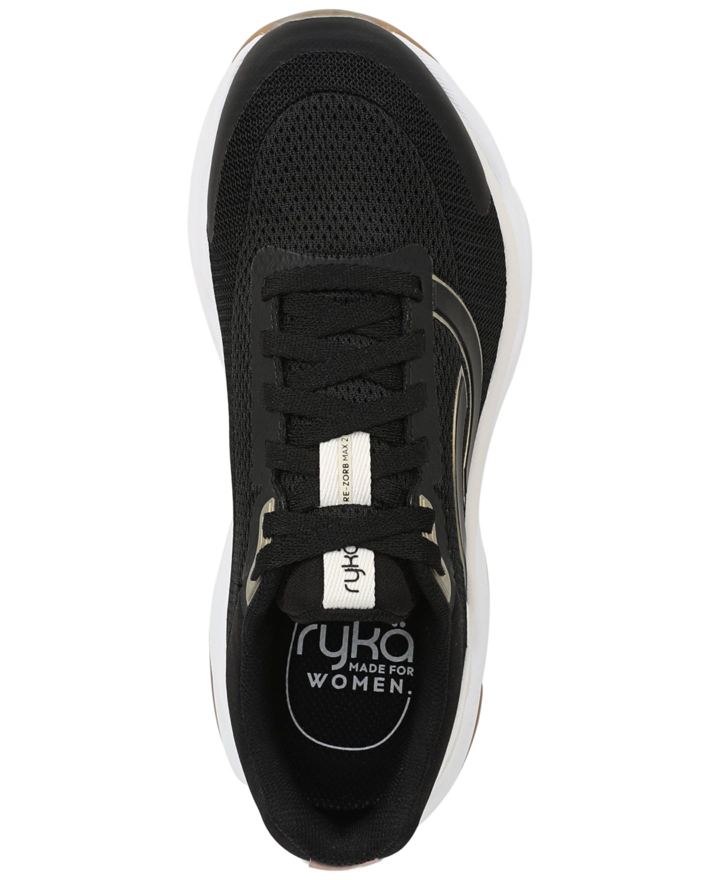 Женские кроссовки Ryka Rezorb Max Walking Lace-Up, цвет: Чёрный сетчатый — фото 4