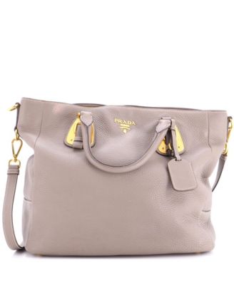 Large Side Zip Convertible Tote Vitello Daino