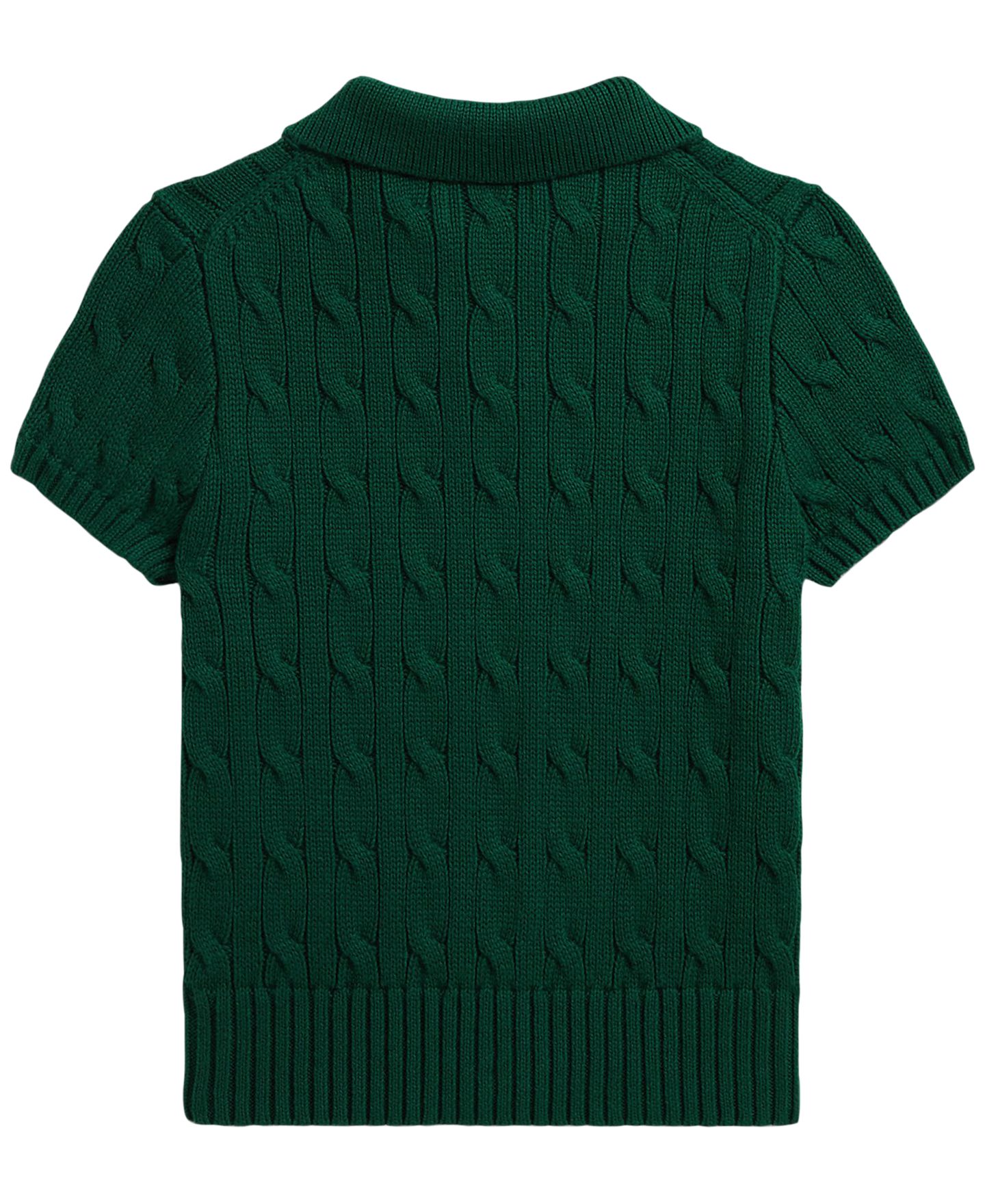 Свитер Polo Ralph Lauren Cable-Knit Cotton Polo Sweater для мальчиков, цвет: Тёмно-зелёный — фото 2