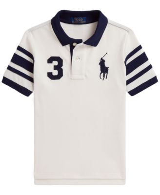 Boys' 2T-7 Big Pony Cotton Mesh Polo Shirt