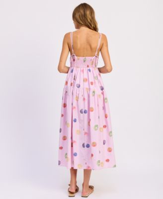 en saison pink dress EN SAISON Amari Ruffle Chiffon Maxi Dress Floral / S
