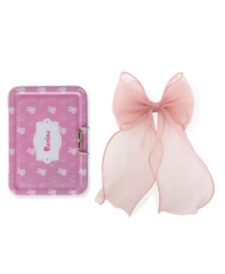 Girls Organza Large Bow Clip Gift Set with Tin Case