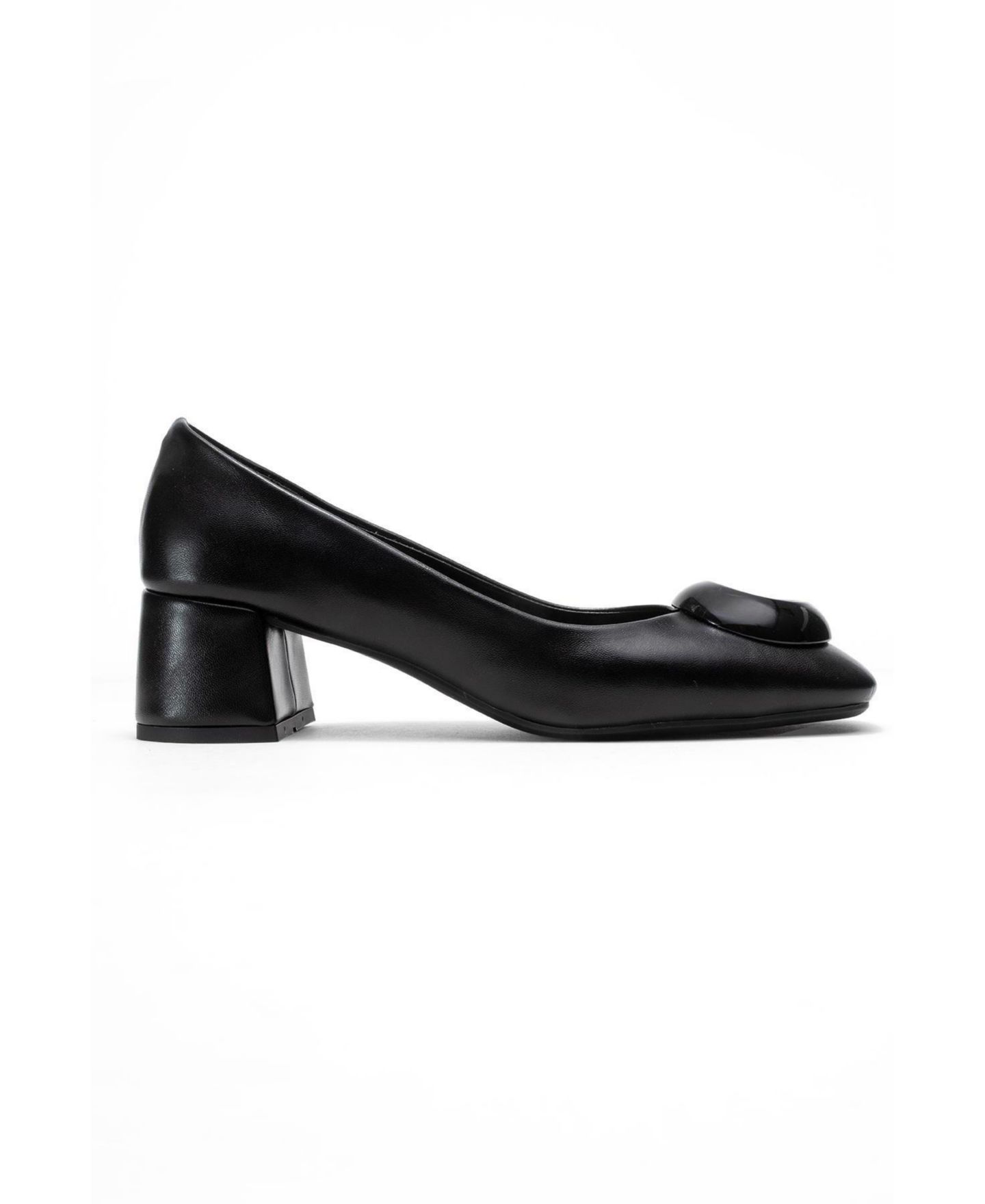 Женские туфли Prologue Shoes Mila Buckle Square Toe Block Heel, цвет: Чёрный — фото 2