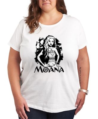 Plus Size Moana Ink Splatter Graphic T-Shirt