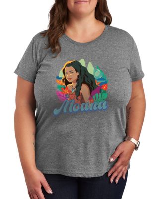 Plus Size Moana Floral Short-Sleeve T-Shirt