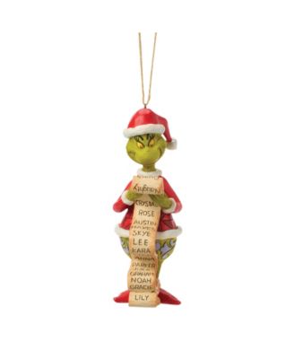 Grinch with List Ornament