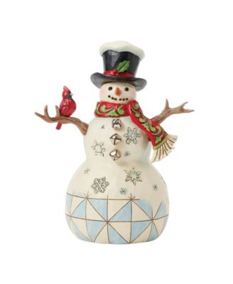 Heartwood Creek Snowman with Cardinal Figurine