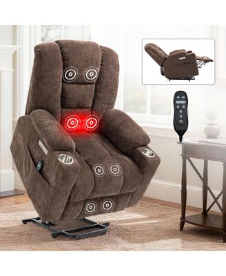 Large Power Lift Chair Recliner with Massage and Heat for Elderly