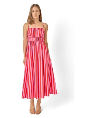 Women's Stripe Sleeveless Maxi Dress