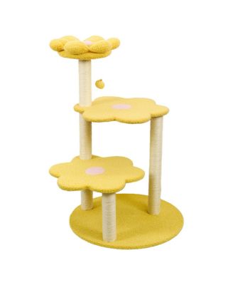 Multi-Level Cat Tree with Removable Perch, Scratching Posts and Hanging Toy