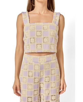 Women's Crochet Sleeveless Top