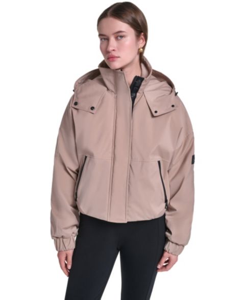 Женские куртки KARL LAGERFELD PARIS Zip Up Active Bomber Jacket