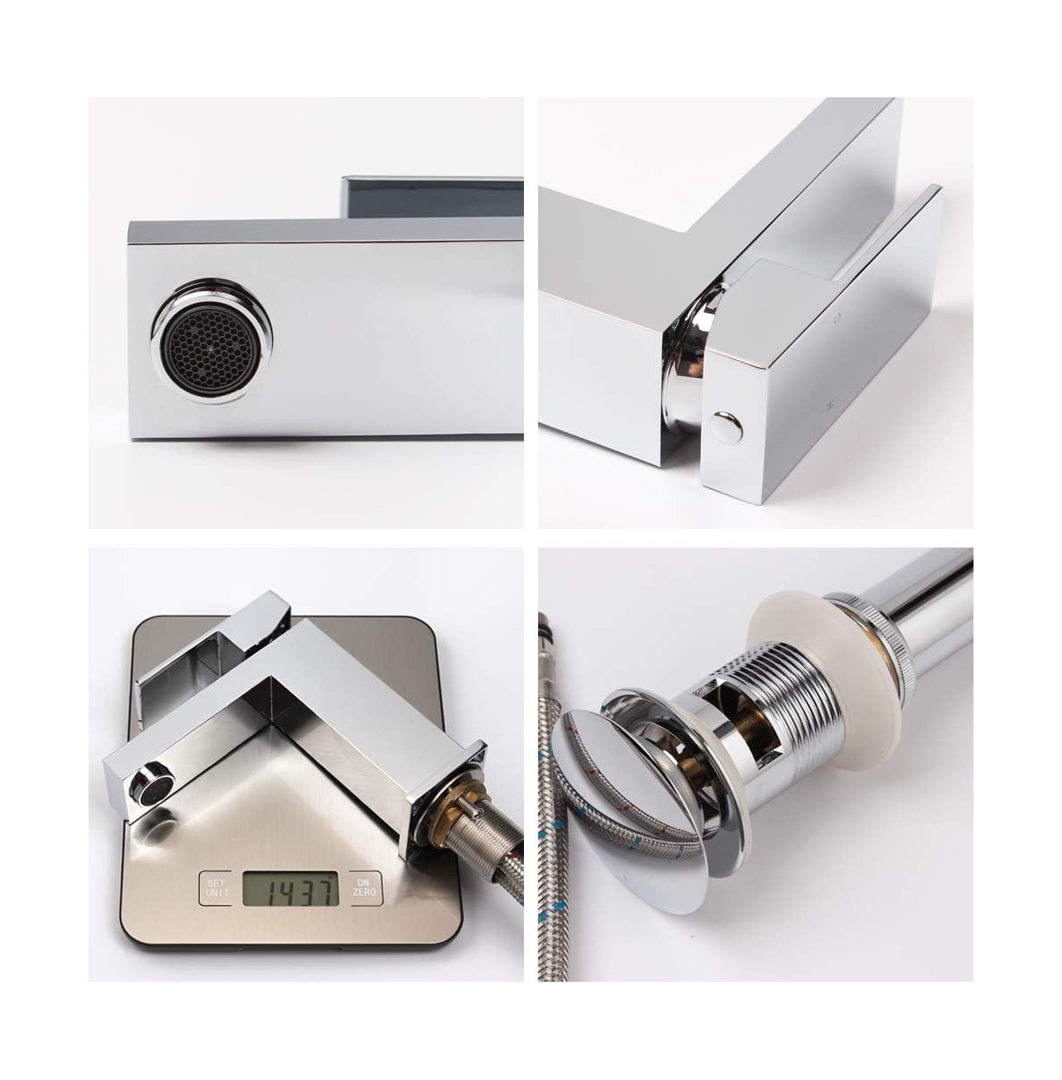 Phying Modern Chrome Bathroom Faucet, Single Hole Bathroom Faucet, Solid Brass Chrome Polished Bathroom Sink Faucet