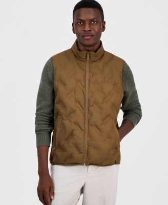 Men's Welded Alfatech Contrast-Trim Full-Zip Vest
