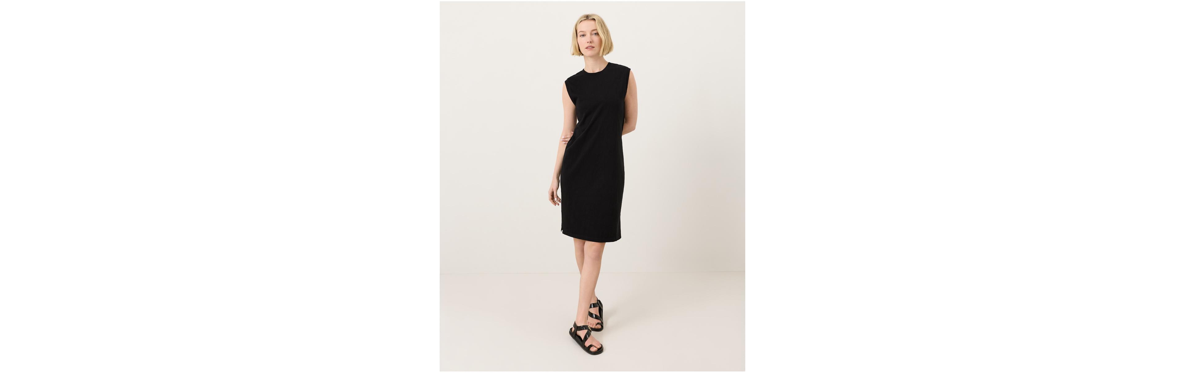 Pact Women's Organic Cotton Soft-Slub Essential Easy Muscle Tee Dress
